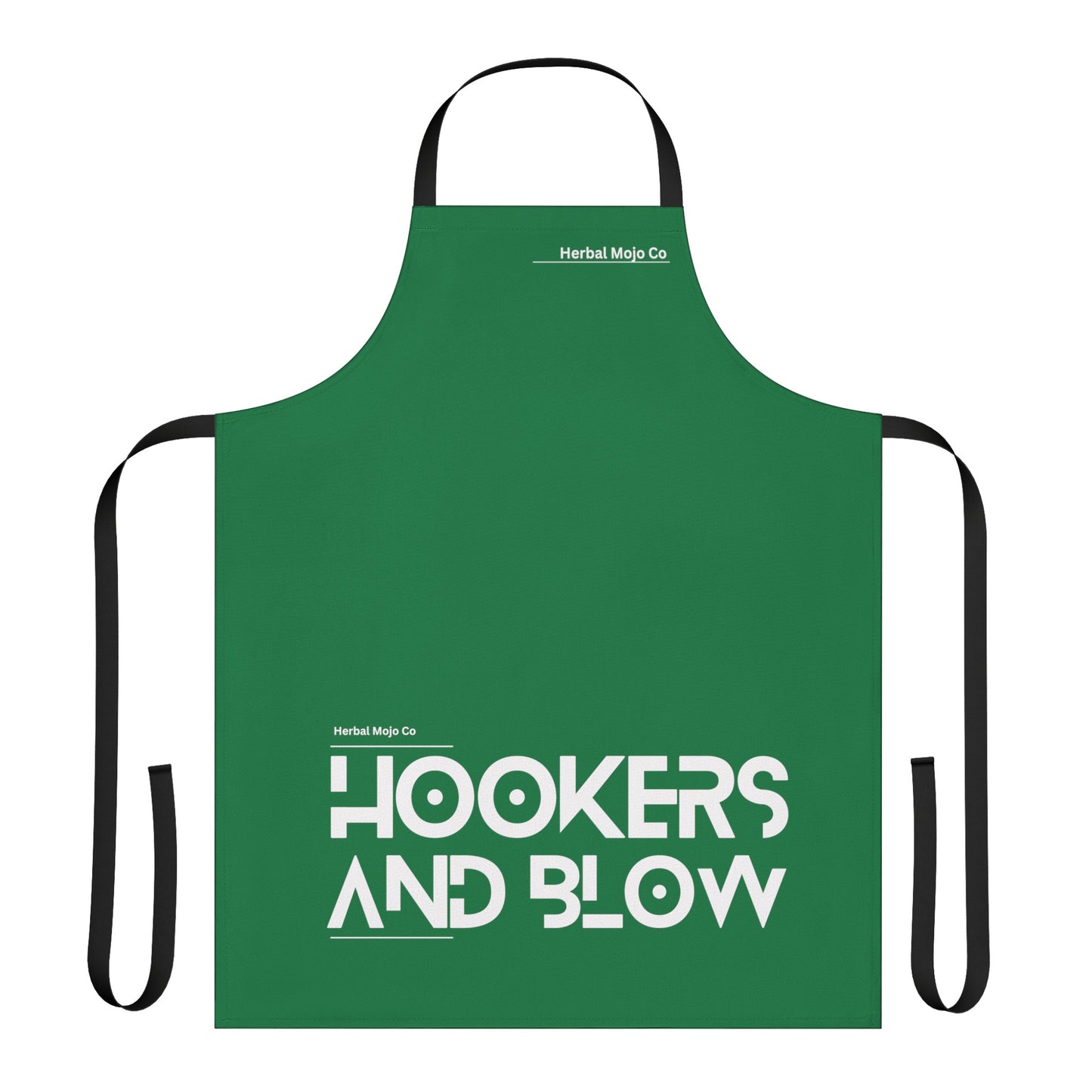 The Stamina for Men Hookers and Blow BBQ apron with white background
