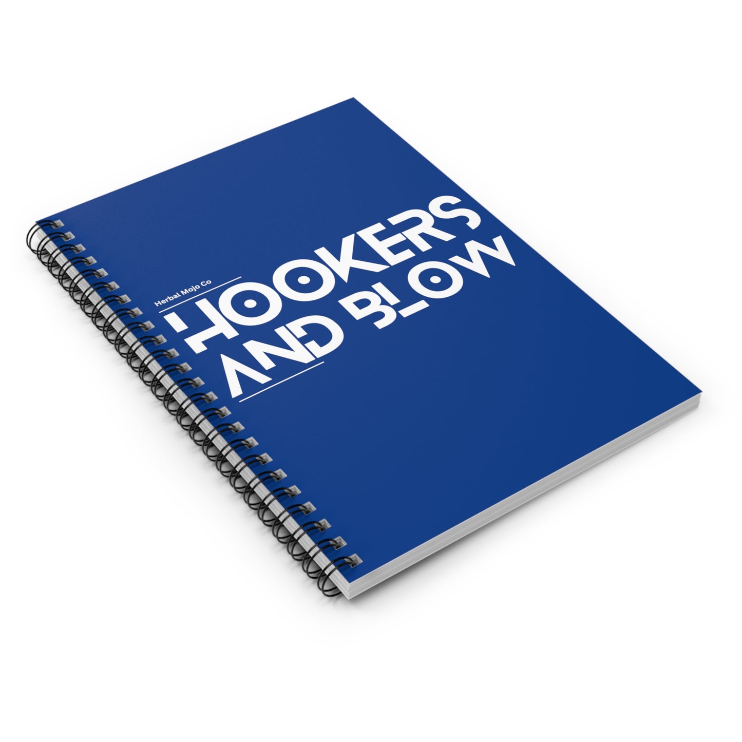 Stamina for Men Hookers & Blow notebook alternative product shot with white background