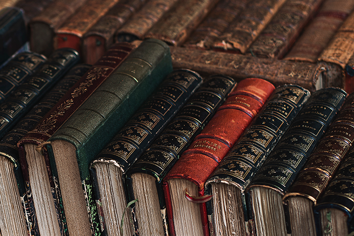 stacks of hardback books used for Stamina for Men research
