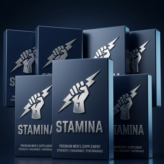 Stamina for Men Buy 5 Get 2 Free bundle, seven boxes of the premium herbal supplement with free worldwide shipping