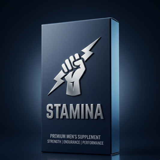 Stamina for Men single pack box, a premium herbal supplement for male strength, endurance and performance